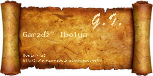 Garzó Ibolya névjegykártya