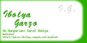 ibolya garzo business card